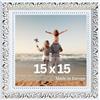 Victor Rubens Cornice portafoto, 15 x 15 cm, oro e bianco, telaio: 30 x 20 mm, con vero vetro, stile barocco vintage, quadrata
