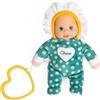Chicco Mini Bambola My Doudou Doll Fiore, Altezza 18 cm, Bambola di Pezza Morbida e Dettagli Dipinti, Gioco Sensoriale con Anello a Cuore e Colori Tenui, Lavabile in Lavatrice, 0+ Mesi