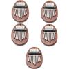 Abaodam 5pezzi Mini Kalimba Legno Strumento Musicale Portatile Per Principianti Facile Da Per Ragazza e Adulti Strumento Per Sviluppare Interesse Musicale