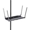 K&M - Supporto per partizioni in acciaio nero, 90 x 240 x 130 mm