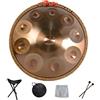 RongJ Handpan armonico Drum Hand Pan 9 10 12 14 Note Strumento a percussione Professionale Handpan in Acciaio con Borsa da Viaggio Decorazione in Corda e Mazze per Meditazione Yoga Zen