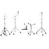 Gibraltar Hardware Pack 6700PK, composto da: 6706 Asta per rullante, 6707 Asta per charleston, 6709 Asta per piatti giraffa, 6710 Asta per piatti, 6711S Pedale singolo