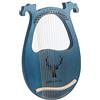 Futchoy Arfe - Arpa da 16 corde con chiave di accordatura per principianti strumenti musicali portatili (blu)