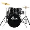 XDrum Rookie 20 Studio Batteria Completa Black incl. Scuola, 14 TT