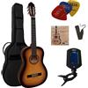MSA. 4/4 CHITARRA DA CONCERTO NEL CLASSICO SET - SUNBURST - LEGNO DI TIGLIO - BORSA - TRACOLLA - 3x PLETTRI - ACCORDATORE ET33
