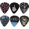 Jeiento Cool Skull, plettri per chitarra classica triangolare, 0,96 mm, per basso, chitarra acustica ed elettrica, confezione da 6