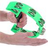 Ghzste Jingles - Campana a doppia per tamburello, strumento musicale (verde)