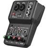 FUNFANG 16bit 48KHz 48V Phantom Alimentazione Scheda audio Registrazione Scheda audio Interfaccia audio Registrazione professionale Scheda audio Interfaccia audio USB 16bit/48kHz Scheda audio 2-In e