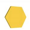 Lenacustica Pannello Fonoassorbente Esagonale per Soffitto e Pareti Quadro acustico per Ristoranti,Locali, Studi. Diametro 50cm (Giallo)