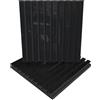 ua acoustics Set di 2 Pannelli acustici fonoassorbenti e diffusivi a doghe | 50x50x5cm | Assorbimento - Diffusione - Riflessione - Insonorizzazione | Plastica: [x2 POLE | Plastica nera lucida]