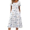 Zeagoo Vestiti Estivi da Donna a Maniche Corte Vestito Casual Midi Floreale Tunica con Tasche S-XXL, Floral B., S