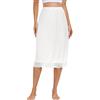 Sopesil Sottoveste Donna Fondo Modal Mezza Gonna Antiscivolo Bustier Sottoveste Vita Corta Sottovesti Donna Morbida, Nero, S