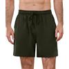 Wikoan Pantaloni Pigiama da Uomo Shorts Casual Estivi Comodi Pantaloni Cropped,Blu Navy,XXL