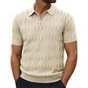 PJ PAUL JONES Polo da uomo a maniche corte, retrò, maglia a costine, estiva, da golf, polo, albicocca, S