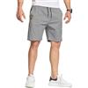 JustSun Pantaloncini Uomo Shorts Uomo Casual Cotone Pantaloni Corti Uomo con Tasche Pantaloncini Uomo Cargo Estivi Pantaloncini Sportivi Uomo Nero 3XL