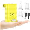 Dr.meter Pompa Elettrica, Dr.meter 6000mAh Pompa Elettrica per Materasso Gonfiabile Pompa ad Aria Elettrica Portatile 2 in 1 Gonfiatore Elettrico per Piscina,Materasso Gonfiabile,Campeggio