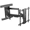 RICOO Supporto da parete per TV, orientabile, inclinabile, per TV da 40 - 75 pollici, S7544-B, braccio orientabile Smart OLED, schermo piatto curvo, fino a 70 K e VESA 400 x 400
