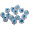 Xcessor (L 7 paia (14 pezzi) di ricambio in silicone per auricolari di grandi dimensioni, gommini di ricambio per cuffie intrauricolari popolari, trasparente/blu