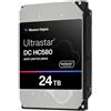 Western Digital WD Ultrastar DC HC580 WUH722424ALE6L4 - Disco rigido - 24 TB - Interno - 3.5 (8.9 cm) - SATA 6Gb/s - 7200 RPM - Buffer: 512 MB