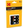 Kodak K100 - Chiavetta USB 2.0, confezione da 3