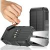 kigoker Solar Power Bank 66800 mAh con manovella integrata e 4 cavi 22,5 W ricarica rapida, accessori da campeggio con SOS/stroboscopio/torce forti, caricatore portatile con bussola (nero)
