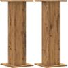 vidaXL Supporti Altoparlanti 2 pz Rovere 30x30x80 cm in Multistrato, stand per altoparlanti, supporto per altoparlanti da tavolo, supporto per altoparlanti surround