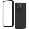 Generico Custodia Compatibile con Honor 200 Smart 5G ALT-NX1 Honor X7c 4G ALT-LX2 COVER case soft GEL SILICONE protezione antiurto antigraffio flessibile SLIM matte MORBIDA TPU (Nero)