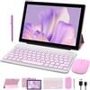 NOVOJOY 2 in 1 Tablet 10 Pollici Android 15 Tableta, Tablet con Tastiera, Mouse, Custodia, Stilo, 32GB ROM+8GB RAM, Fotocamera Doppia 2MP+8MP, Processore Quad Core, Batteria 6000mAh, Tablet FHD 10,1