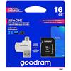 GOODRAM Microsd 16gb Card Class 10 + Adpter + Card Reader - Blister
