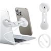MAGDIGITEH MagSafe, supporto magnetico per telefono portatile, 15 W, caricabatterie wireless veloce per iPhone 16/15/14/13/12 e tutti i telefoni Tesla, supporto laterale regolabile a 180° per monitor