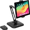 Techly 026371 Supporto Estensibile per Tablet e i-Pad 4.7-12.9 da Scrivania e da Muro Nero