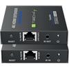 Techly 364187 Extender HDMI 4K@60Hz 18Gbps HDR10 su Cavo Cat.6/6A/7 Fino 70 Metri Zero latenza Nero