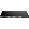 D-Link DGS-1250-52 Porte Gigabit Smart Managed Switch con 10G Uplinks, Nero