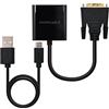 Nanocable Convertitore DVI 24 + 1/M a VGA DBH15/H, colore nero, 10 cms