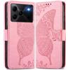 MOJIA Cover in Pelle per Doogee Note 56 / Note 56 Plus/Note 56 Pro, Custodia Premium a Portafoglio con Interno Case in TPU e Porta Carte [Cinturino da Polso in Regalo]. Rosa