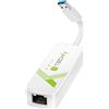 Techly 109740 Adattatore Convertitore USB 3.0 Ethernet Gigabit RJ45 LAN Bianco