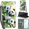 PHINIENLAND Cover per Samsung Galaxy Note 10 Plus Case PU Pelle Custodia [Kickstand] [Chiusura magnetica] [Slot per Schede], Portafoglio Flip Custodia per Samsung Note 10 Plus,Panda