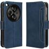 RonRun per Cover OnePlus Open Antiurto Flip Magnetica Portafoglio TPU Silicone Case, con Supporto Stand e Slot Porta Carte Pelle PU Case blu