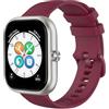 GIOPUEY Cinturini Compatibile con Honor Choice Haylou Watch, Morbido Silicone Cinturino [Resistente all'Usura] [Traspirante] - Dark Red