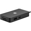 Microsoft USB-C Travel Hub Black adaptateur graphique USB Noir