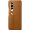 Samsung Leather Flip Cover custodia in pelle per Galaxy Z Fold3 5G, Camel