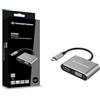 Conceptronic DONN16G - Docking station USB 3.2 Gen 1 4 in 1, HDMI, VGA, USB-A 3.0, 100 W USB PD
