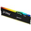 Kingston FURY Beast Nero RGB 16GB 5200MT/s DDR5 CL40 DIMM Memoria Gaming per Computer Fissi Modulo Singolo Intel XMP - KF552C40BBA-16