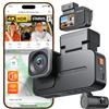WOLFBOX Starvis 2 IMX678 8MP Telecamera X5 3 Canali 4K+2,5K+1080P Interno Auto Scheda 128GB Controllo Voice WiFi 5.8GHz GPS Touch Screen Segnale Digitale Supporto 512