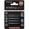 Eneloop Panasonic Bk-4Hcc Eneloop Set di 4 Batterie Ricaricabili 930 mAh, Nero