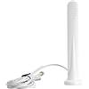 POBADY Antenna 4G LTE SMA connettore maschio 15DBi GSM/3G/4G/5G omnidirezionale impermeabile antenna a ventosa con base magnetica cavo RG174 3M (bianco)