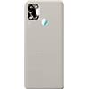 Generico Copri Batteria + lente + Biadesivo compatibile con SAMSUNG GALAXY A21S (A217F) SM-A217 n.1 retro Posteriore Back Cover Scocca in plastica +biadesivo adesivo + lente con cornice (Bianco)