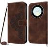 Netany Cover per Honor Magic 6 Lite 5G / Honor X9b con Cordino, Flip Portafoglio Custodia in Pelle, [2 Porta Carte][Chiusura Magnetica],Custodia Libro Cover per con Laccio per Honor X9b (Marrone)