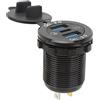 BOROCO Presa usb Auto, 12V USB Presa Caricabatterie QC3.0 a Protezione Multipla con Copertura Impermeabile Per Auto Camion Camper