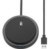 Techly 362725 Microfono USB Omnidirezionale da Conferenza con Tasto Muto Nero